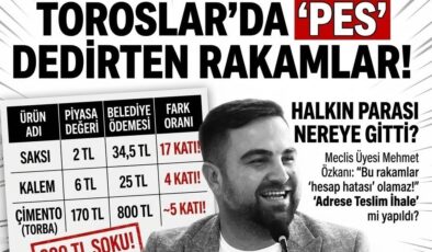 TOROSLAR’DA RAKAMLAR BUZ KESTİ: HALKIN PARASI NEREYE GİTTİ?