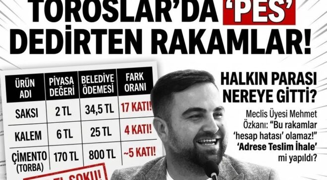 TOROSLAR’DA RAKAMLAR BUZ KESTİ: HALKIN PARASI NEREYE GİTTİ?