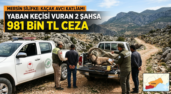 MERSİN’İN SİLİFKE İLÇESİNDE KAÇAK AVCI KATLİAMI: YABAN KEÇİSİ VURAN 2 ŞAHSA REKOR CEZA!