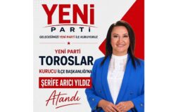 Av.Şerife Arıcı Yıldız, Yeni Parti Toroslar İlçe Başkanı Oldu