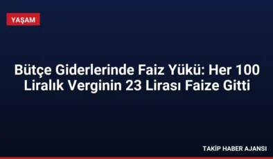Bütçe Giderlerinde Faiz Yükü: Her 100 Liralık Verginin 23 Lirası Faize Gitti