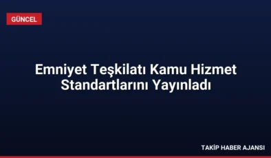 Emniyet Teşkilatı Kamu Hizmet Standartlarını Yayınladı