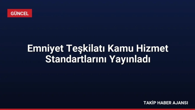 Emniyet Teşkilatı Kamu Hizmet Standartlarını Yayınladı