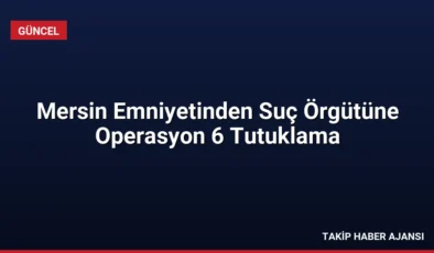 Mersin Emniyetinden Suç Örgütüne Operasyon 6 Tutuklama