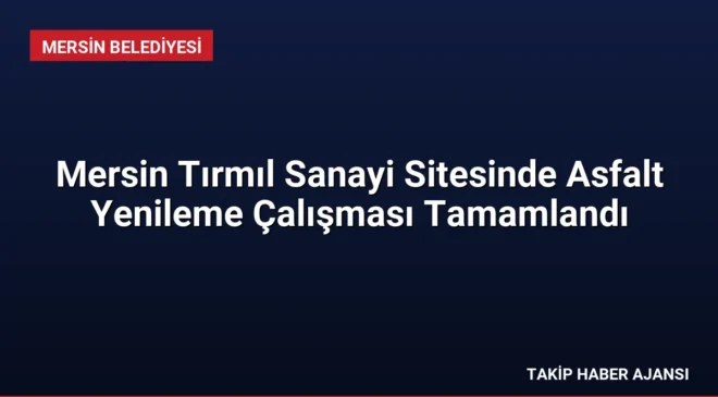 Mersin Tırmıl Sanayi Sitesinde Asfalt Yenileme Çalışması Tamamlandı