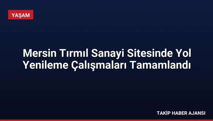Mersin Tırmıl Sanayi Sitesinde Yol Yenileme Çalışmaları Tamamlandı