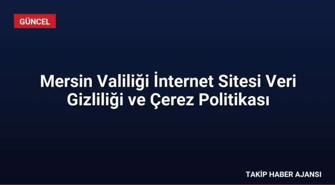 Mersin Valiliği İnternet Sitesi Veri Gizliliği ve Çerez Politikası