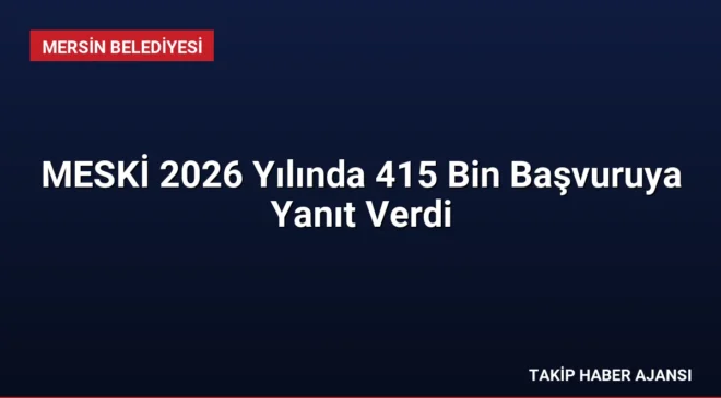 MESKİ 2026 Yılında 415 Bin Başvuruya Yanıt Verdi