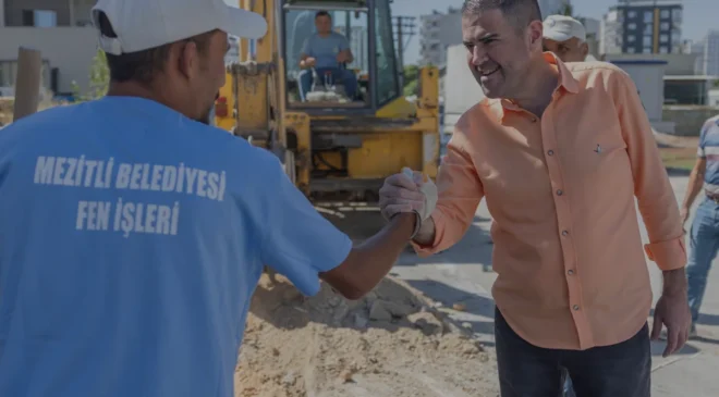 Mezitli Belediye Başkanı Ahmet Serkan Tuncer saha çalışmalarını denetledi