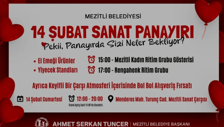 Mezitli Belediyesi 14 Şubat Sanat Panayırı için hazırlıklarını tamamladı