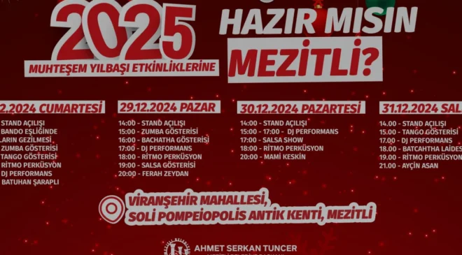 Mezitli Belediyesi 2025 Yılbaşı Kutlamaları İçin Hazır