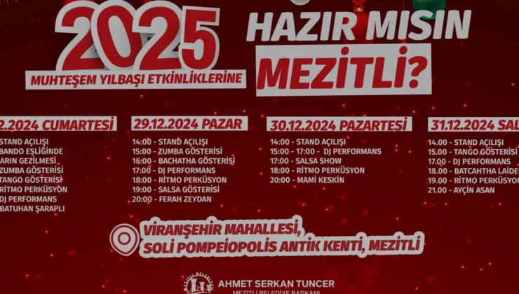 Mezitli Belediyesi 2025 Yılbaşı Kutlamaları İçin Hazır