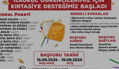 Mezitli Belediyesi ilkokul öğrencileri için kırtasiye desteği başlatıyor