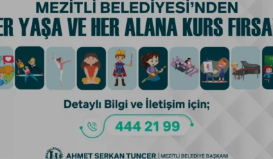 Mezitli Belediyesi Kurs Programlarını Genişleterek Sürdürüyor
