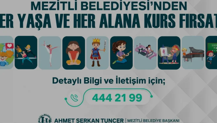 Mezitli Belediyesi Kurs Programlarını Genişleterek Sürdürüyor