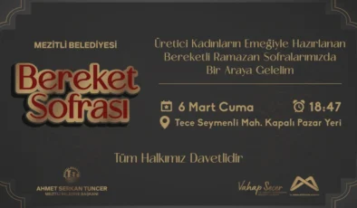 Mezitli Belediyesi Ramazan Ayında Bereket Sofrası Kuruyor