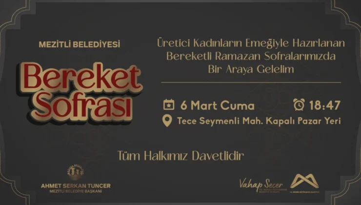 Mezitli Belediyesi Ramazan Ayında Bereket Sofrası Kuruyor