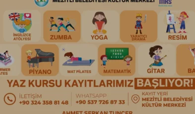 Mezitli Belediyesi Yaz Kursları İçin Kayıt Sürecini Başlattı