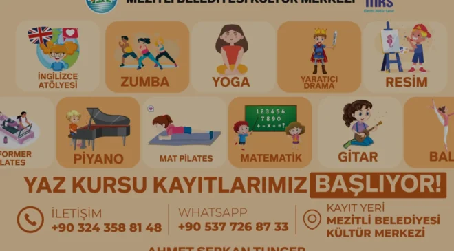 Mezitli Belediyesi Yaz Kursları İçin Kayıt Sürecini Başlattı