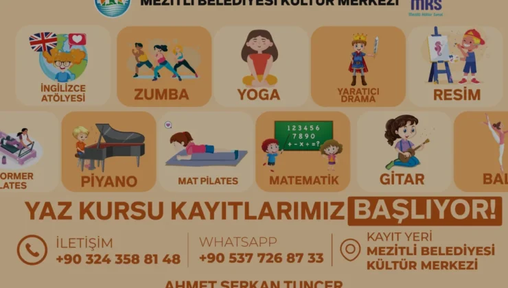 Mezitli Belediyesi Yaz Kursları İçin Kayıt Sürecini Başlattı