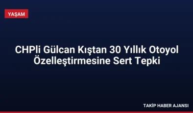 CHPli Gülcan Kıştan 30 Yıllık Otoyol Özelleştirmesine Sert Tepki