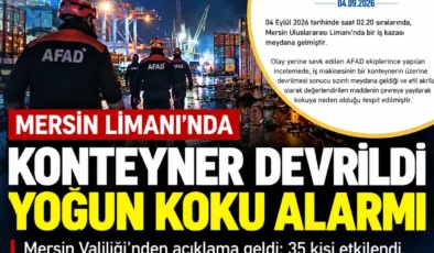 Mersin Limanı’nda kimyasal sızıntısı korkuttu!