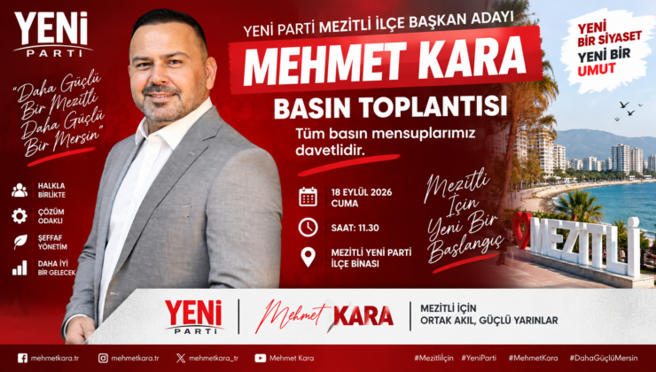 MEHMET KARA MEZİTLİ’DE YENİ PARTİ İLÇE BAŞKANLIĞI İÇİN ÖNE ÇIKIYOR