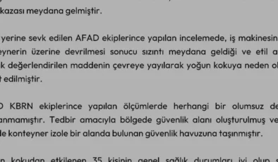 Mersin Uluslararası Limanı’nda İş Kazası ve Kimyasal Sızıntı