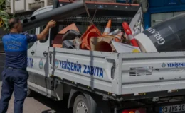 Yenişehir Belediyesi Kaldırım İşgallerine Müdahale Etti