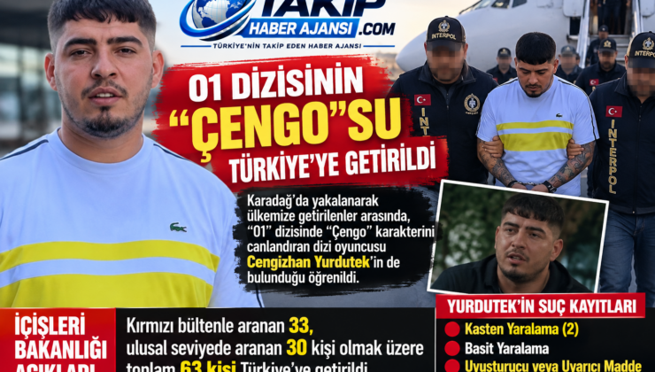 KIRMIZI BÜLTENLE ARANIYORDU! 01 DİZİSİNİN “ÇENGO”SU TÜRKİYE’YE GETİRİLDİ